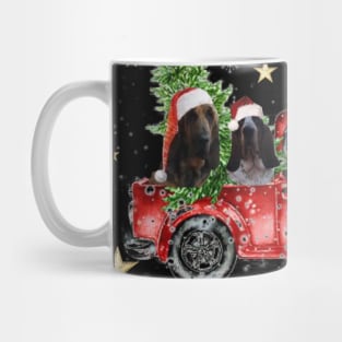 Bloodhound Basset Hound Christmas funny T shirt Mug